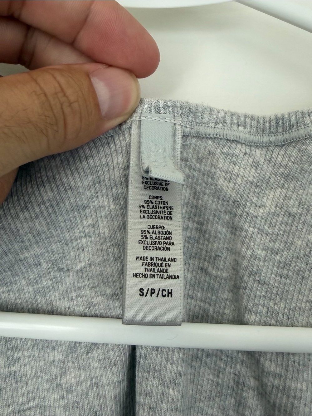 SKIMS Ribbed Scoop Neck Tank Top - Gray - Picture 2 of 3